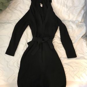 Black Cotton Women’s Belted J.Crew Sweater